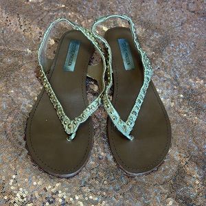 Steve Madden Gold Sandals, Size 8.5